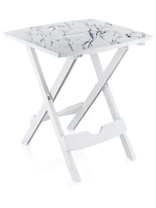 Стіл розкладний з малюнком DECOR 128 білий мармур 445*380*485 мм 
