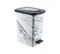 Відро для сміття з малюнком DECOR Slim 15л білий мармур 128 305*225*380 мм