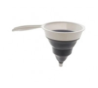 Лійка кухонна силіконова складна біло-сіра 12.5*14.5 см