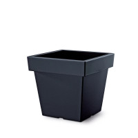 Вазон Prosperplast LOFLY  низький квадратний (антрацит) 23,4*23,4*22см, 8л