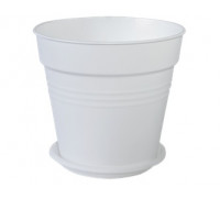 Вазон з підставкою "Глорія" 11*10,2 см. 0,6 л (білий) *30
