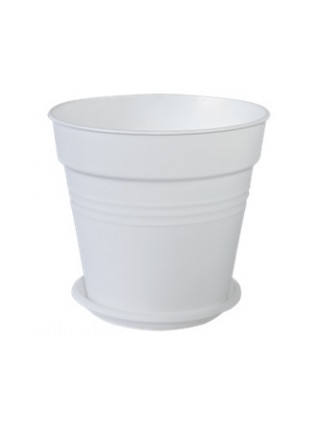 Вазон з підставкою "Глорія" 11*10,2 см. 0,6 л (білий) *30