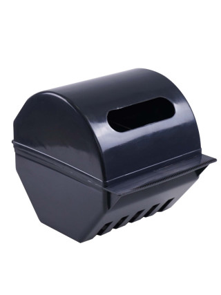 Тримач для туалетного паперу пластиковий КРУГЛИЙ (антрацит) 16,5*12,5*14 см