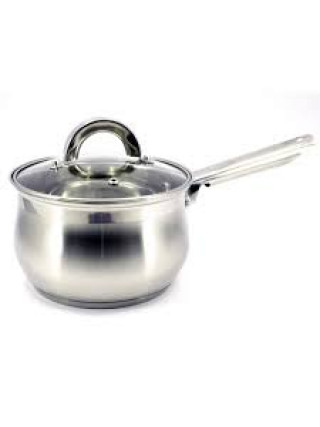 Ківш Zauberg Сфера 2 л., нержавіюча сталь із скляною кришкою