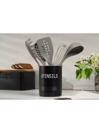 Підставка для кухонного приладдя Ardesto Midori, 12*15.5 см, метал, чорний
