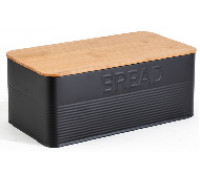 Хлібниця Ardesto Midori, 33*18*12см, метал, бамбук, чорний