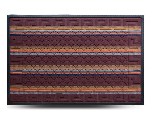 Килим гумовий Dariana Multicolor 80*120 см з ворсовим покриттям (темно-коричневий)