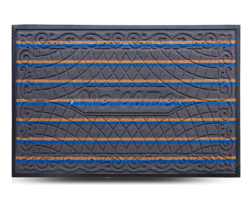 Килим гумовий Dariana Multicolor 80*120 см з ворсовим покриттям (темно-сірий)