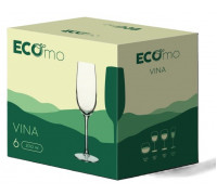 Набір келихів ECOMO VINA для шампанського 6*200 мл