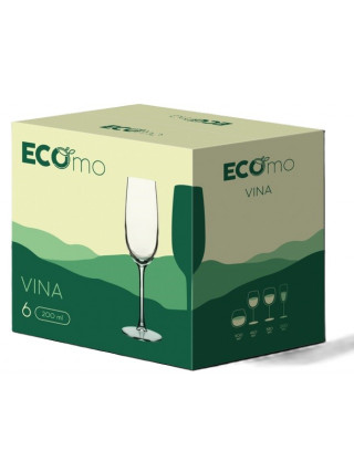 Набір келихів ECOMO VINA для шампанського 6*200 мл