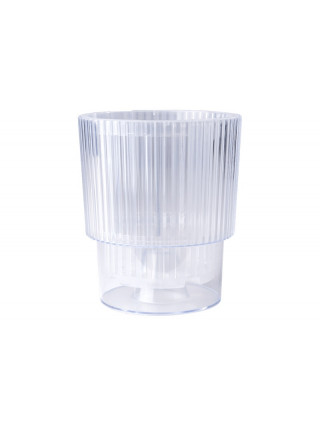 Вазон "Стелла" для орхідей з дренажем 16*18,5см. (прозорий)