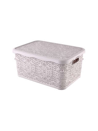 Корзина для побутових речей 5 л LACE, 29*20*12,5 см, Bursev plastik, (антрацит)*24