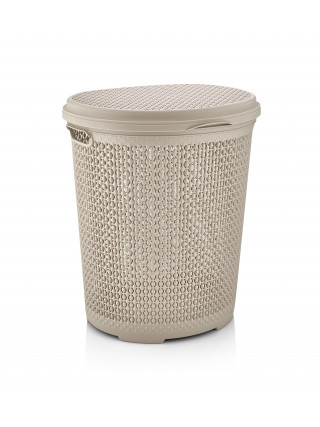 Корзина для білизни PEARL 45л, овальна 46*38*52,5 см (бежевий)*12