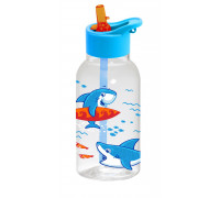 Пляшка для води Herevin Shark 460 мл., з трубочкою