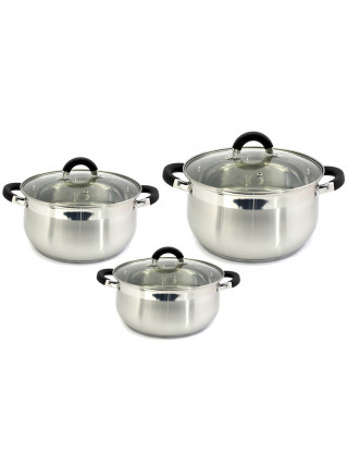 Набір каструль Zauberg BLACK 6 пр. (2,0 л., 3,0 л., 4,0 л.) 