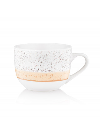 Чашка Ardesto Siena, 500мл, порцеляна, біло-жовтий