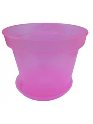 Вазон для орхідей з піддоном 140 мм. (рожевий)