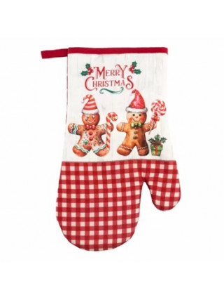 Рукавичка Ardesto Christmas Gingerbread 18х30см, 100% поліестер, червоний