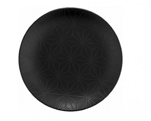 Тарілка мілка Kutahya NanoKrem black d-25 см., чорний