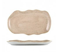 Блюдо овальне Lubiana Stone age 35*20 см., коричневий мармур