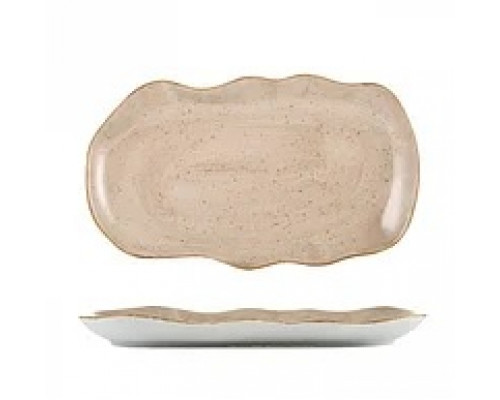 Блюдо овальне Lubiana Stone age 35*20 см., коричневий мармур