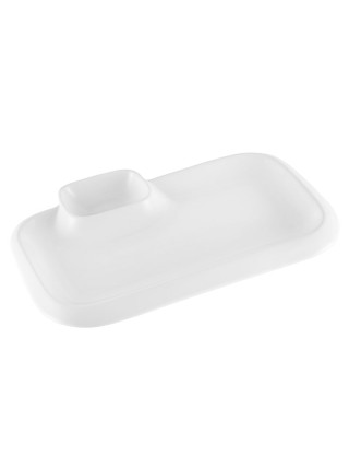 Блюдо прямокутне з соусником Tudor England Royal White 25 см