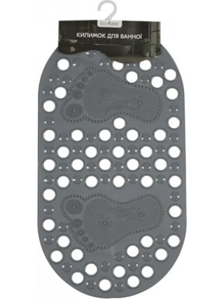 Килимок для ванної масажний Eco Fabric "Ніжки" 68х37см, сірий
