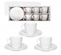Сервіз чайний S&T квадрат білий чашка 220 мл,блюдце 15см