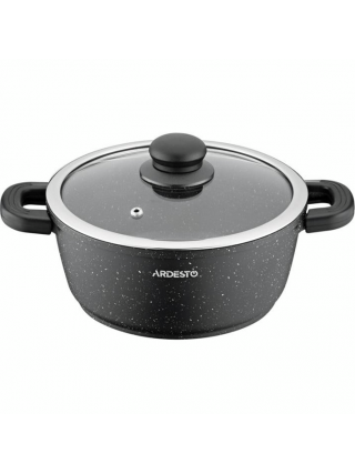 Каструля зі скляною кришкою Ardesto Gemini Anzio, 1.2л, алюміній, чорний