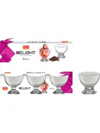 Набір креманок для морозиви Delight 220 мл, 3 шт.