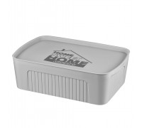 Ящик з кришкою для зберігання Ardesto HouseHold 45.5х31х14см, 13л, пластик PP, сірий