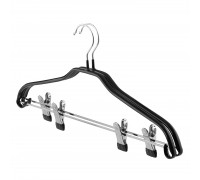 Набір вішаків з прищіпками Ardesto HouseHold 42см, 2шт, метал, ПВХ, чорний