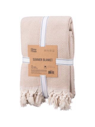 Плед Ardesto Summer 200х230см, 100% бавовна, бежевий