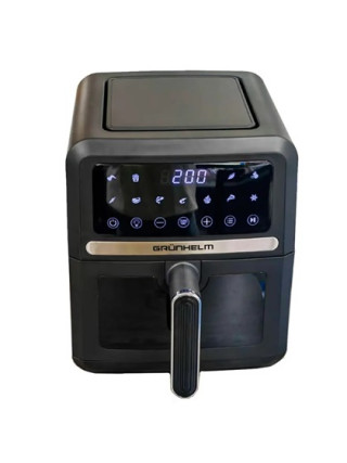 Мультипiч (аерогриь) GRUNHELM  (чорний) , 1500 Вт, сенсорне керування, чаша 5л з віконцем