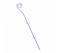 Опора для орхідей "Спіраль" (фіол. прозора PS)