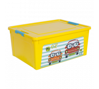 Контейнер дитячий "Smart Box" з декором 7,9 л. My Car (темно-жовтий/темно-жовтий/бірюзовий)