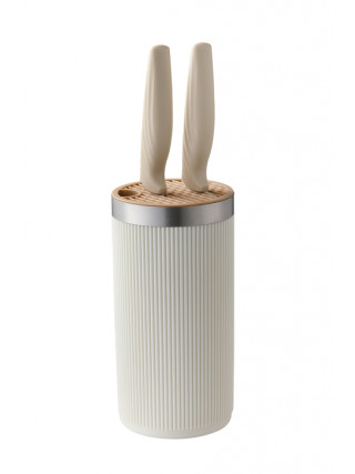 Підставка для ножів Empire Вайт сильвер Н 22 см 