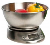 Ваги кухонні Bergner електронні, чаша з нержавіючої сталі 1600 мл. (максимальна вага 5 кг.) 