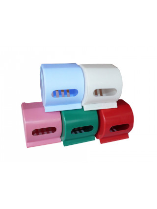 Тримач для туалетного паперу пластиковий КРУГЛИЙ (білий)