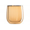 Набор склянок Ardesto Golden Moon з подвійними стінками, 250 мл, H 9,5 см, 2 шт, борисилікатне скло
