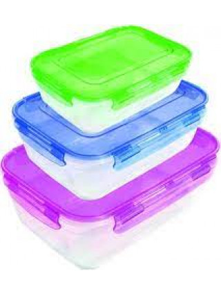 Набір герметичних прямокутних контейнерів StarsPlast 3 шт (800,1400,2300) мл