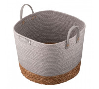 Кошик Ardesto minimalism 35х35х27см, паперовий шпагат, рогожка, сірий