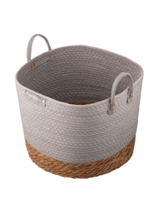 Кошик Ardesto minimalism 35х35х27см, паперовий шпагат, рогожка, сірий