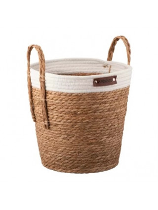 Кошик Ardesto Prestigio 29х29х30см, рогожка з морських водоростей, паперовий шпагат,сірий