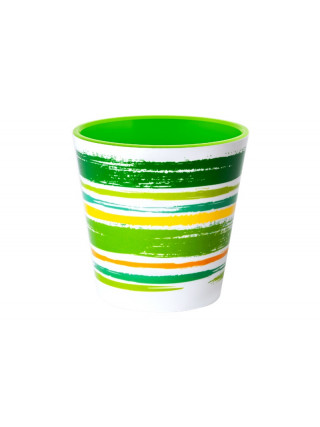 Вазон ЗІ ВСТАВКОЮ "Деко" 16*15,5 1,8 л з декором (Фарби: зел) 