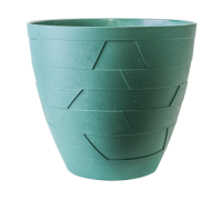 Вазон зі вставкою "Керамо" 24,5*22 см (зелений бетон)
