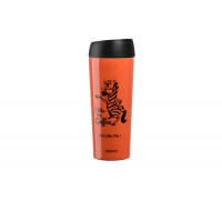 Чашка-термос 450 мл. Ardesto Coffee time Zebra з нержавіючої сталі, оранжевий