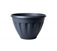 Вазон глибокий з підст. "Жанна" 27*18, 6 л., підвісний (граніт) *20 (80 ящ)