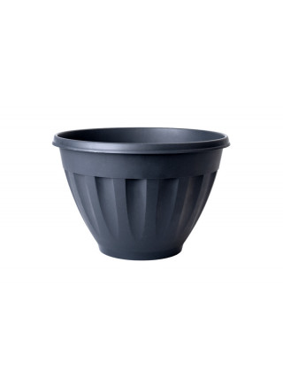 Вазон глибокий з підст. "Жанна" 27*18, 6 л., підвісний (граніт) *20 (80 ящ)