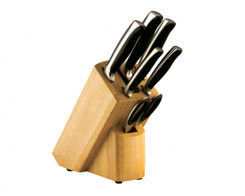 Набір ножів Vinzer Chef 7 пр., дерев'яна колода